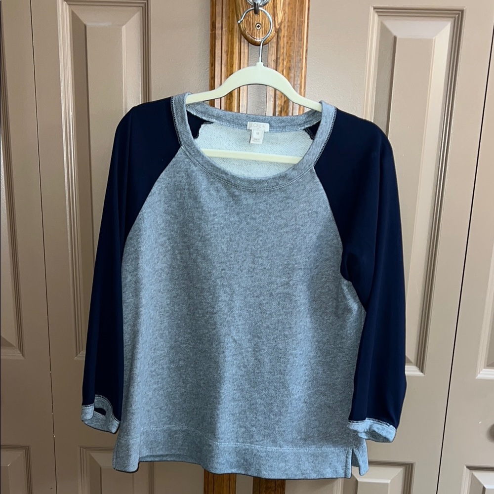 J.Crew Gray Raglan Sleeve Top